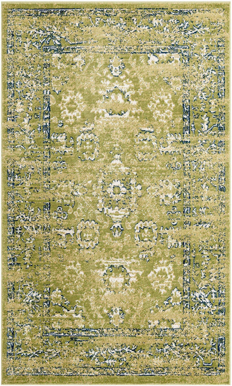 Green 5' 1 x 8' Sumter Rectangle Area Rug Contemporary Durable Easy Clean Carpet for Bedrooms, Living Areas, Dining, Office, Dorms for Sale at Rug Engine