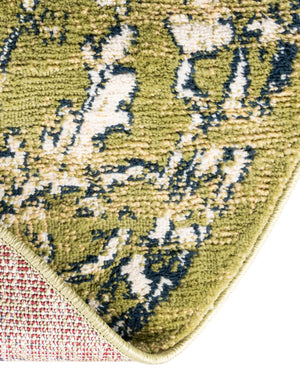 Green 5' 1 x 5' 1 Sumter Round Area Rug Contemporary Durable Easy Clean Carpet for Bedrooms, Living Areas, Dining, Office, Dorms for Sale at Rug Engine