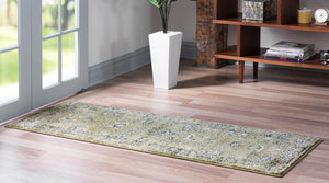 Green 2' x 6' 1 Sumter Runner Area Rug Contemporary Durable Easy Clean Carpet for Bedrooms, Living Areas, Dining, Office, Dorms for Sale at Rug Engine