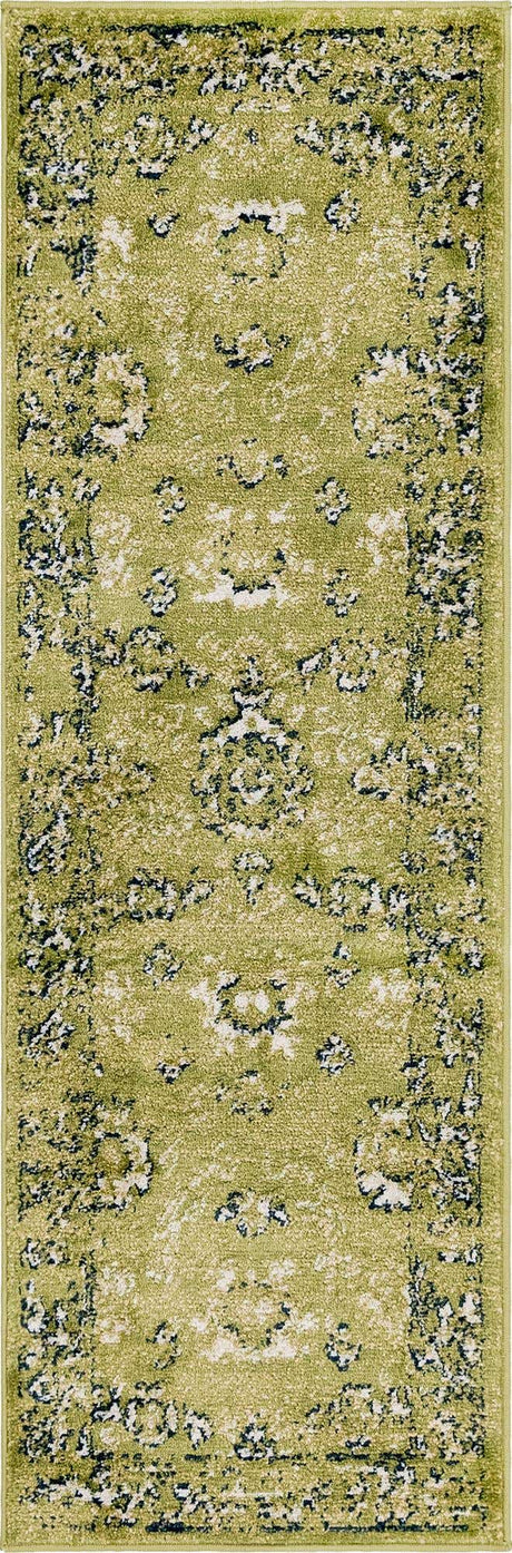 Green 2' x 6' 1 Sumter Runner Area Rug Contemporary Durable Easy Clean Carpet for Bedrooms, Living Areas, Dining, Office, Dorms for Sale at Rug Engine