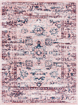 Pink 9' x 12' Sumter Rectangle Area Rug Contemporary Durable Easy Clean Carpet for Bedrooms, Living Areas, Dining, Office, Dorms for Sale at Rug Engine