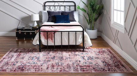 Pink 8' x 10' Sumter Rectangle Area Rug Contemporary Durable Easy Clean Carpet for Bedrooms, Living Areas, Dining, Office, Dorms for Sale at Rug Engine