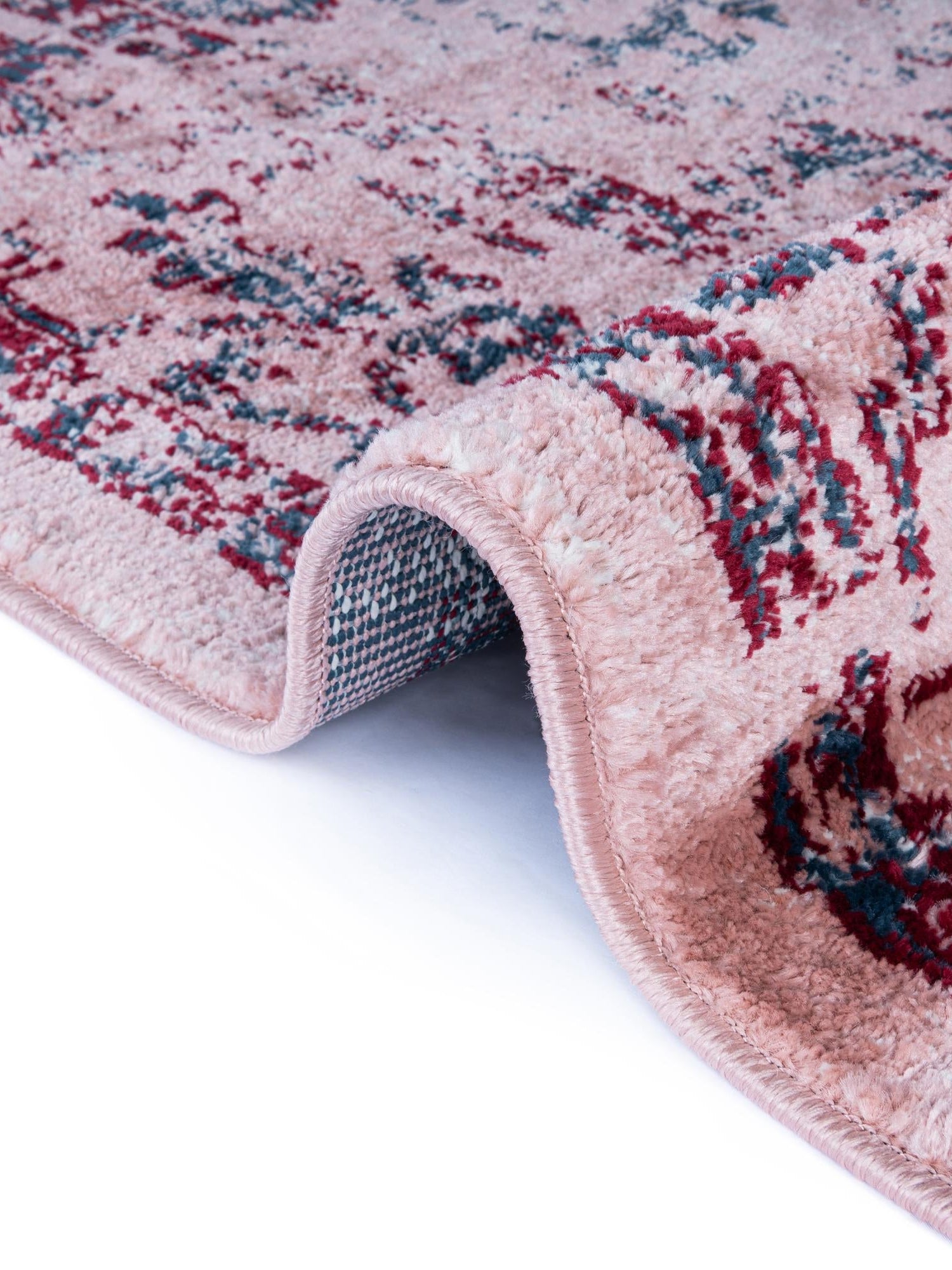Pink 4' 1 x 6' 1 Sumter Rectangle Area Rug Contemporary Durable Easy Clean Carpet for Bedrooms, Living Areas, Dining, Office, Dorms for Sale at Rug Engine