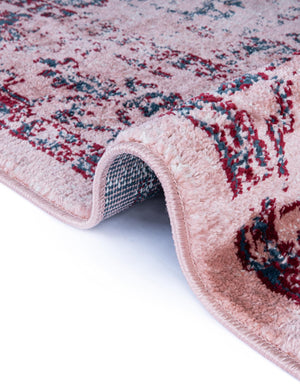 Pink 5' 1 x 8' Sumter Rectangle Area Rug Contemporary Durable Easy Clean Carpet for Bedrooms, Living Areas, Dining, Office, Dorms for Sale at Rug Engine