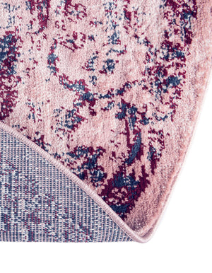 Pink 5' 1 x 5' 1 Sumter Round Area Rug Contemporary Durable Easy Clean Carpet for Bedrooms, Living Areas, Dining, Office, Dorms for Sale at Rug Engine