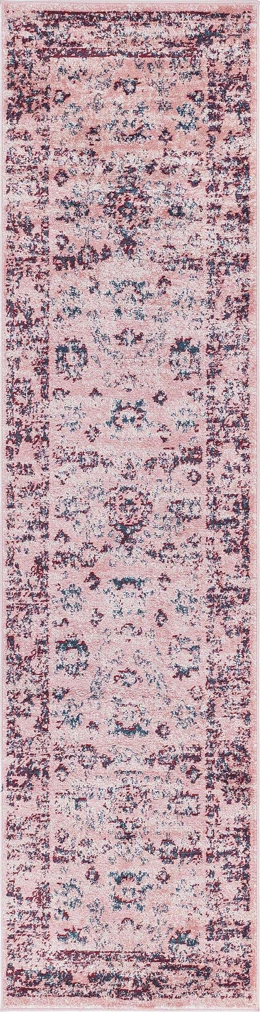 Pink 2' 7 x 10' Sumter Runner Area Rug Contemporary Durable Easy Clean Carpet for Bedrooms, Living Areas, Dining, Office, Dorms for Sale at Rug Engine
