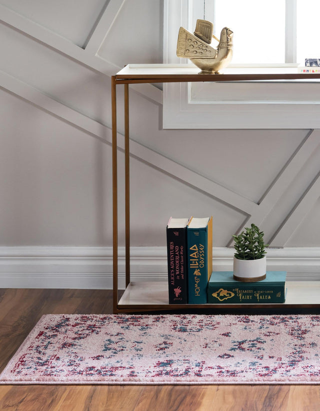 Pink 2' x 6' 1 Sumter Runner Area Rug Contemporary Durable Easy Clean Carpet for Bedrooms, Living Areas, Dining, Office, Dorms for Sale at Rug Engine