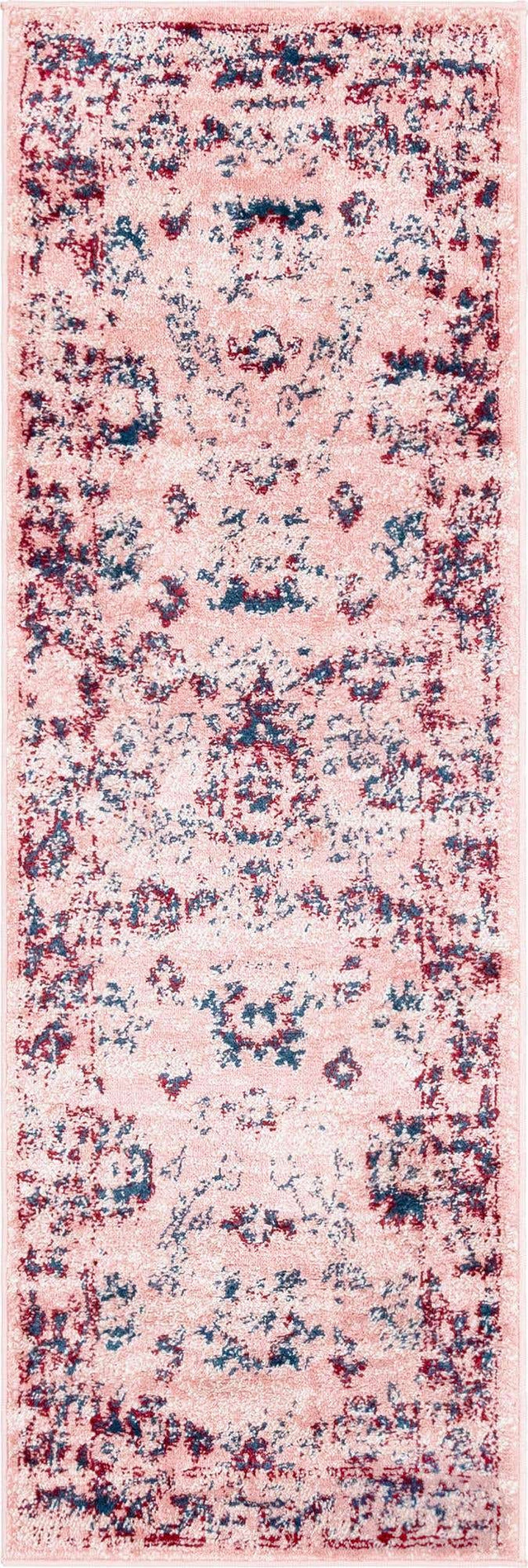 Pink 2' x 6' 1 Sumter Runner Area Rug Contemporary Durable Easy Clean Carpet for Bedrooms, Living Areas, Dining, Office, Dorms for Sale at Rug Engine