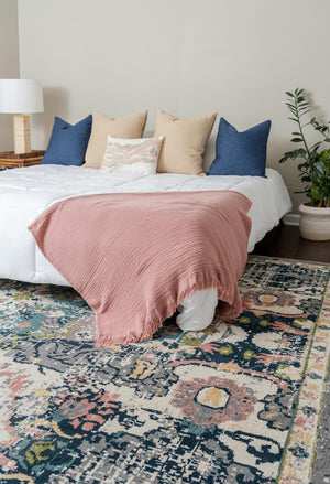 Ivory 8' x 10' Sumter Rectangle Area Rug Contemporary Durable Easy Clean Carpet for Bedrooms, Living Areas, Dining, Office, Dorms for Sale at Rug Engine