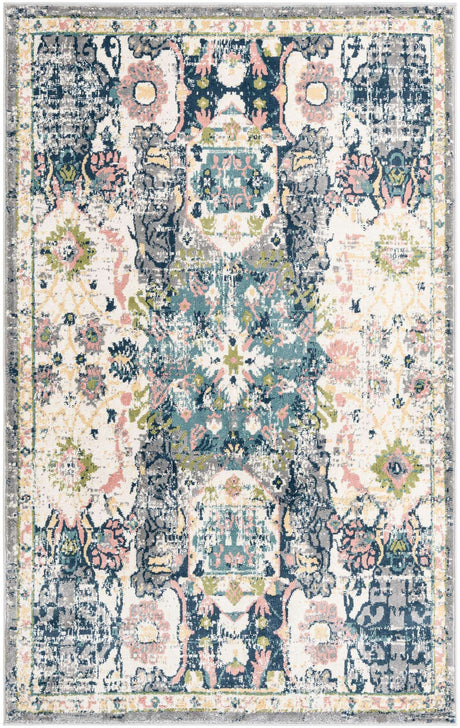 Ivory 5' 1 x 8' Sumter Rectangle Area Rug Contemporary Durable Easy Clean Carpet for Bedrooms, Living Areas, Dining, Office, Dorms for Sale at Rug Engine