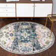 Ivory 5' 1 x 5' 1 Sumter Round Area Rug Contemporary Durable Easy Clean Carpet for Bedrooms, Living Areas, Dining, Office, Dorms for Sale at Rug Engine