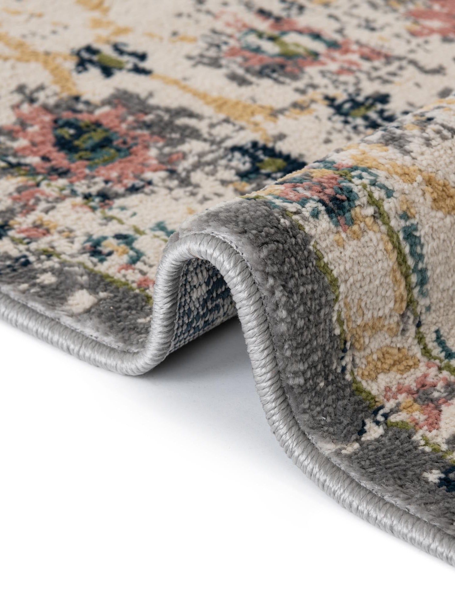 Ivory 5' 1 x 5' 1 Sumter Round Area Rug Contemporary Durable Easy Clean Carpet for Bedrooms, Living Areas, Dining, Office, Dorms for Sale at Rug Engine