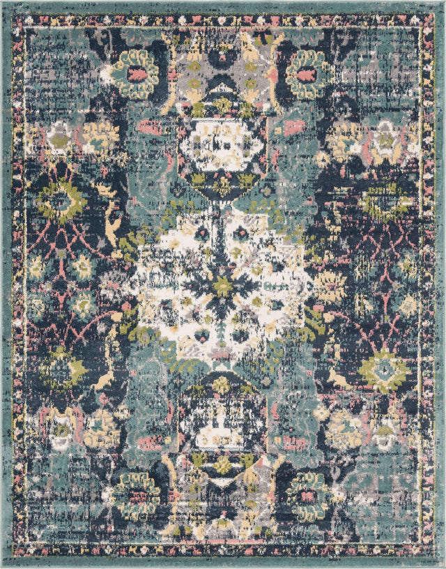 Navy Blue 8' x 10' Sumter Rectangle Area Rug Contemporary Durable Easy Clean Carpet for Bedrooms, Living Areas, Dining, Office, Dorms for Sale at Rug Engine
