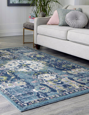 Navy Blue 5' 1 x 8' Sumter Rectangle Area Rug Contemporary Durable Easy Clean Carpet for Bedrooms, Living Areas, Dining, Office, Dorms for Sale at Rug Engine