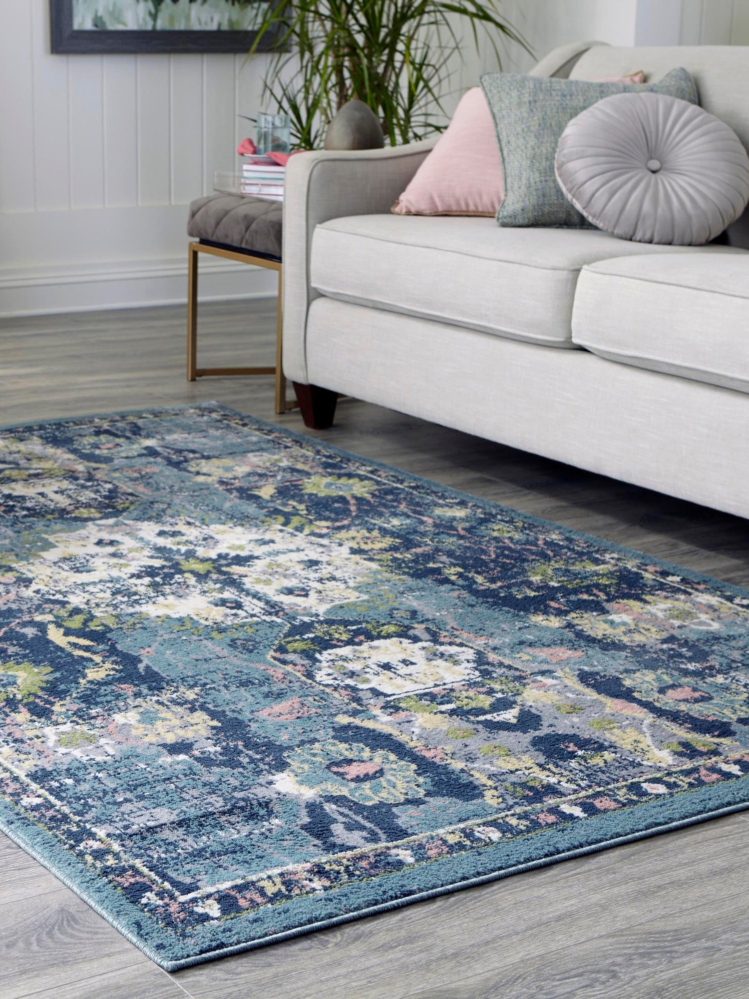 Navy Blue 4' 1 x 6' 1 Sumter Rectangle Area Rug Contemporary Durable Easy Clean Carpet for Bedrooms, Living Areas, Dining, Office, Dorms for Sale at Rug Engine