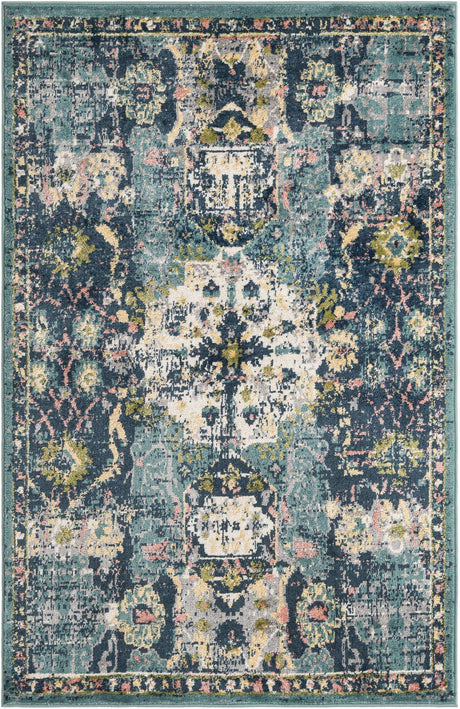 Navy Blue 4' 1 x 6' 1 Sumter Rectangle Area Rug Contemporary Durable Easy Clean Carpet for Bedrooms, Living Areas, Dining, Office, Dorms for Sale at Rug Engine