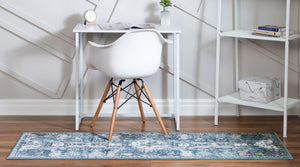Navy Blue 2' x 6' 1 Sumter Runner Area Rug Contemporary Durable Easy Clean Carpet for Bedrooms, Living Areas, Dining, Office, Dorms for Sale at Rug Engine