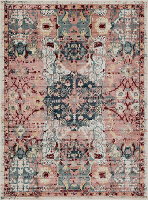 Pink 9' x 12' Sumter Rectangle Area Rug Contemporary Durable Easy Clean Carpet for Bedrooms, Living Areas, Dining, Office, Dorms for Sale at Rug Engine