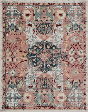 Pink 8' x 10' Sumter Rectangle Area Rug Contemporary Durable Easy Clean Carpet for Bedrooms, Living Areas, Dining, Office, Dorms for Sale at Rug Engine