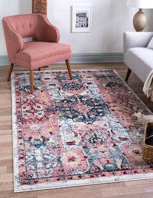 Pink 10' x 13' Sumter Rectangle Area Rug Contemporary Durable Easy Clean Carpet for Bedrooms, Living Areas, Dining, Office, Dorms for Sale at Rug Engine