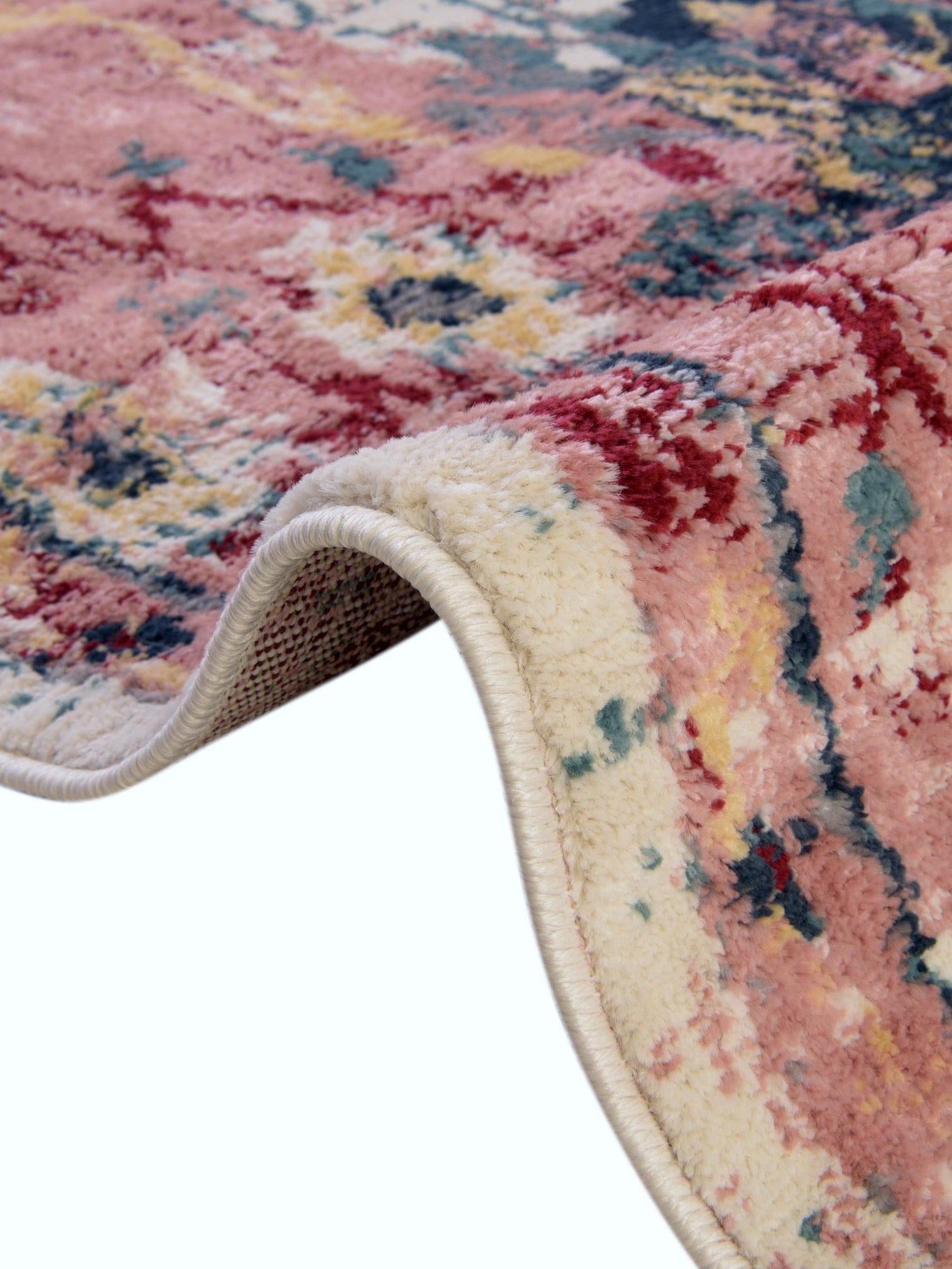 Pink 8' x 10' Sumter Rectangle Area Rug Contemporary Durable Easy Clean Carpet for Bedrooms, Living Areas, Dining, Office, Dorms for Sale at Rug Engine