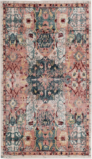 Pink 5' 1 x 8' Sumter Rectangle Area Rug Contemporary Durable Easy Clean Carpet for Bedrooms, Living Areas, Dining, Office, Dorms for Sale at Rug Engine