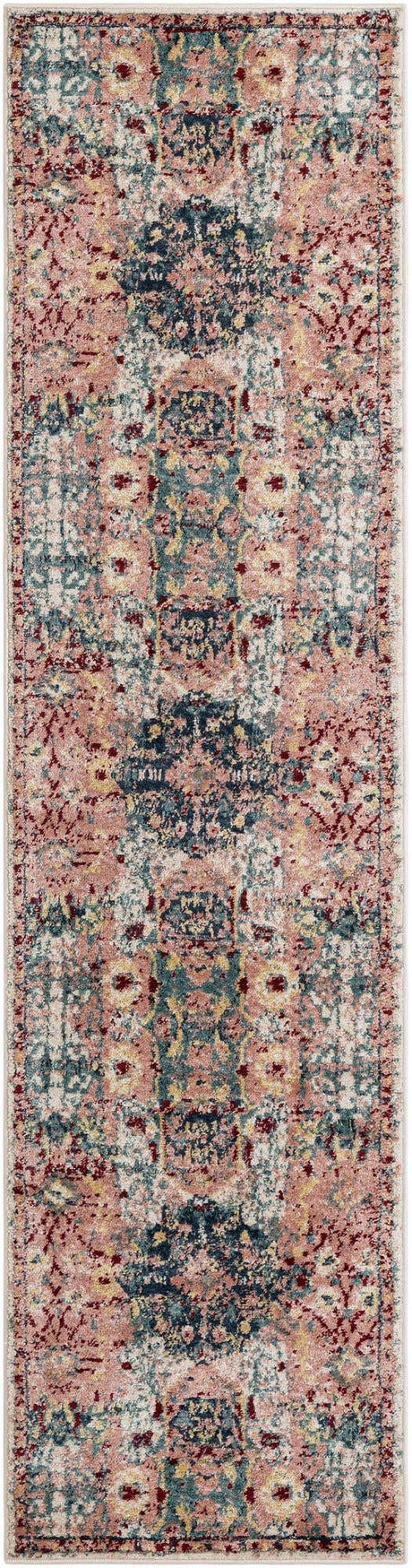 Pink 2' 7 x 10' Sumter Runner Area Rug Contemporary Durable Easy Clean Carpet for Bedrooms, Living Areas, Dining, Office, Dorms for Sale at Rug Engine
