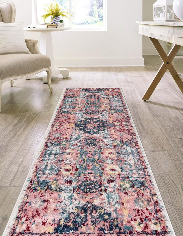 Pink 2' x 6' 1 Sumter Runner Area Rug Contemporary Durable Easy Clean Carpet for Bedrooms, Living Areas, Dining, Office, Dorms for Sale at Rug Engine