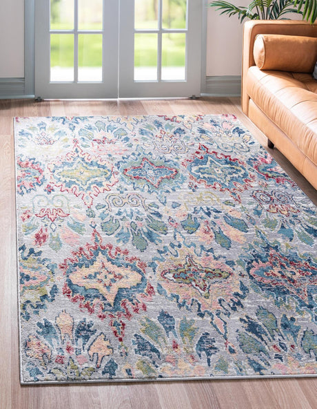 Multicolor 5' 1 x 8' Sumter Rectangle Area Rug Contemporary Durable Easy Clean Carpet for Bedrooms, Living Areas, Dining, Office, Dorms for Sale at Rug Engine