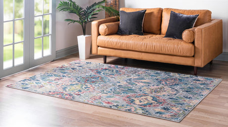 Multicolor 5' 1 x 8' Sumter Rectangle Area Rug Contemporary Durable Easy Clean Carpet for Bedrooms, Living Areas, Dining, Office, Dorms for Sale at Rug Engine