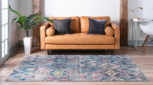 Multicolor 5' 1 x 8' Sumter Rectangle Area Rug Contemporary Durable Easy Clean Carpet for Bedrooms, Living Areas, Dining, Office, Dorms for Sale at Rug Engine