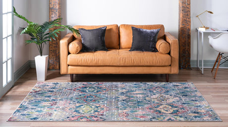 Multicolor 5' 1 x 8' Sumter Rectangle Area Rug Contemporary Durable Easy Clean Carpet for Bedrooms, Living Areas, Dining, Office, Dorms for Sale at Rug Engine