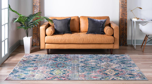 Multicolor 5' 1 x 8' Sumter Rectangle Area Rug Contemporary Durable Easy Clean Carpet for Bedrooms, Living Areas, Dining, Office, Dorms for Sale at Rug Engine