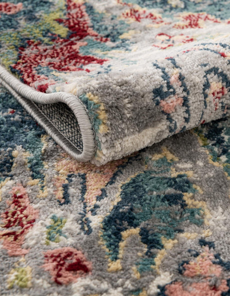 Multicolor 6' 1 x 6' 1 Sumter Round Area Rug Contemporary Durable Easy Clean Carpet for Bedrooms, Living Areas, Dining, Office, Dorms for Sale at Rug Engine