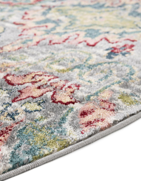Multicolor 6' 1 x 6' 1 Sumter Round Area Rug Contemporary Durable Easy Clean Carpet for Bedrooms, Living Areas, Dining, Office, Dorms for Sale at Rug Engine