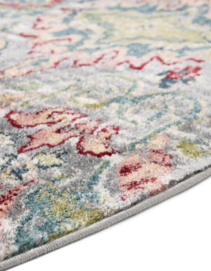 Multicolor 8' x 8' Sumter Round Area Rug Contemporary Durable Easy Clean Carpet for Bedrooms, Living Areas, Dining, Office, Dorms for Sale at Rug Engine