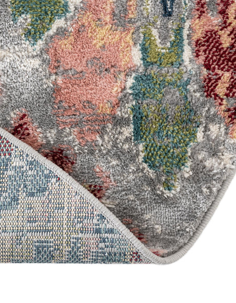 Multicolor 6' 1 x 6' 1 Sumter Round Area Rug Contemporary Durable Easy Clean Carpet for Bedrooms, Living Areas, Dining, Office, Dorms for Sale at Rug Engine
