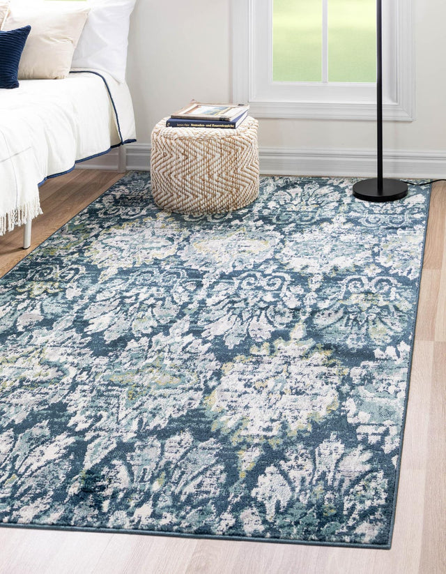 Navy Blue 5' 1 x 8' Sumter Rectangle Area Rug Contemporary Durable Easy Clean Carpet for Bedrooms, Living Areas, Dining, Office, Dorms for Sale at Rug Engine