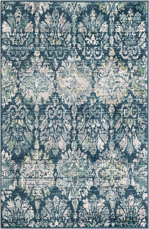 Navy Blue 4' 1 x 6' 1 Sumter Rectangle Area Rug Contemporary Durable Easy Clean Carpet for Bedrooms, Living Areas, Dining, Office, Dorms for Sale at Rug Engine