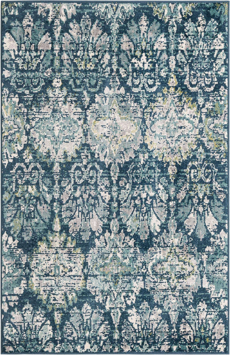 Navy Blue 4' 1 x 6' 1 Sumter Rectangle Area Rug Contemporary Durable Easy Clean Carpet for Bedrooms, Living Areas, Dining, Office, Dorms for Sale at Rug Engine
