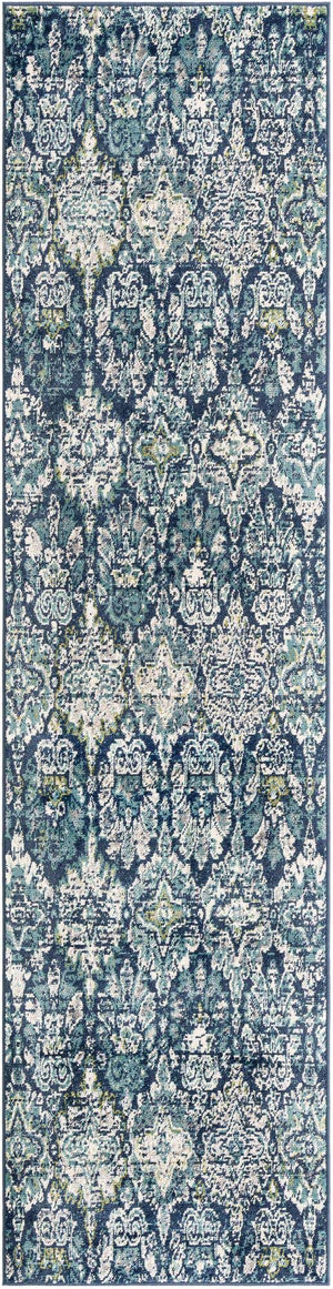 Navy Blue 2' 7 x 10' Sumter Runner Area Rug Contemporary Durable Easy Clean Carpet for Bedrooms, Living Areas, Dining, Office, Dorms for Sale at Rug Engine
