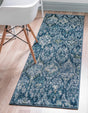 Navy Blue 2' 7 x 10' Sumter Runner Area Rug Contemporary Durable Easy Clean Carpet for Bedrooms, Living Areas, Dining, Office, Dorms for Sale at Rug Engine