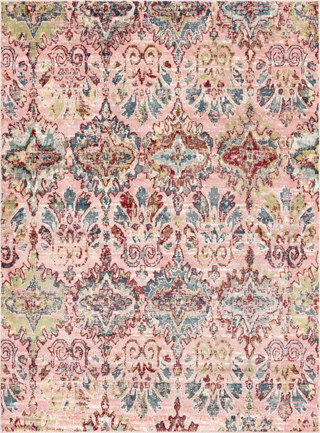 Pink 9' x 12' Sumter Rectangle Area Rug Contemporary Durable Easy Clean Carpet for Bedrooms, Living Areas, Dining, Office, Dorms for Sale at Rug Engine