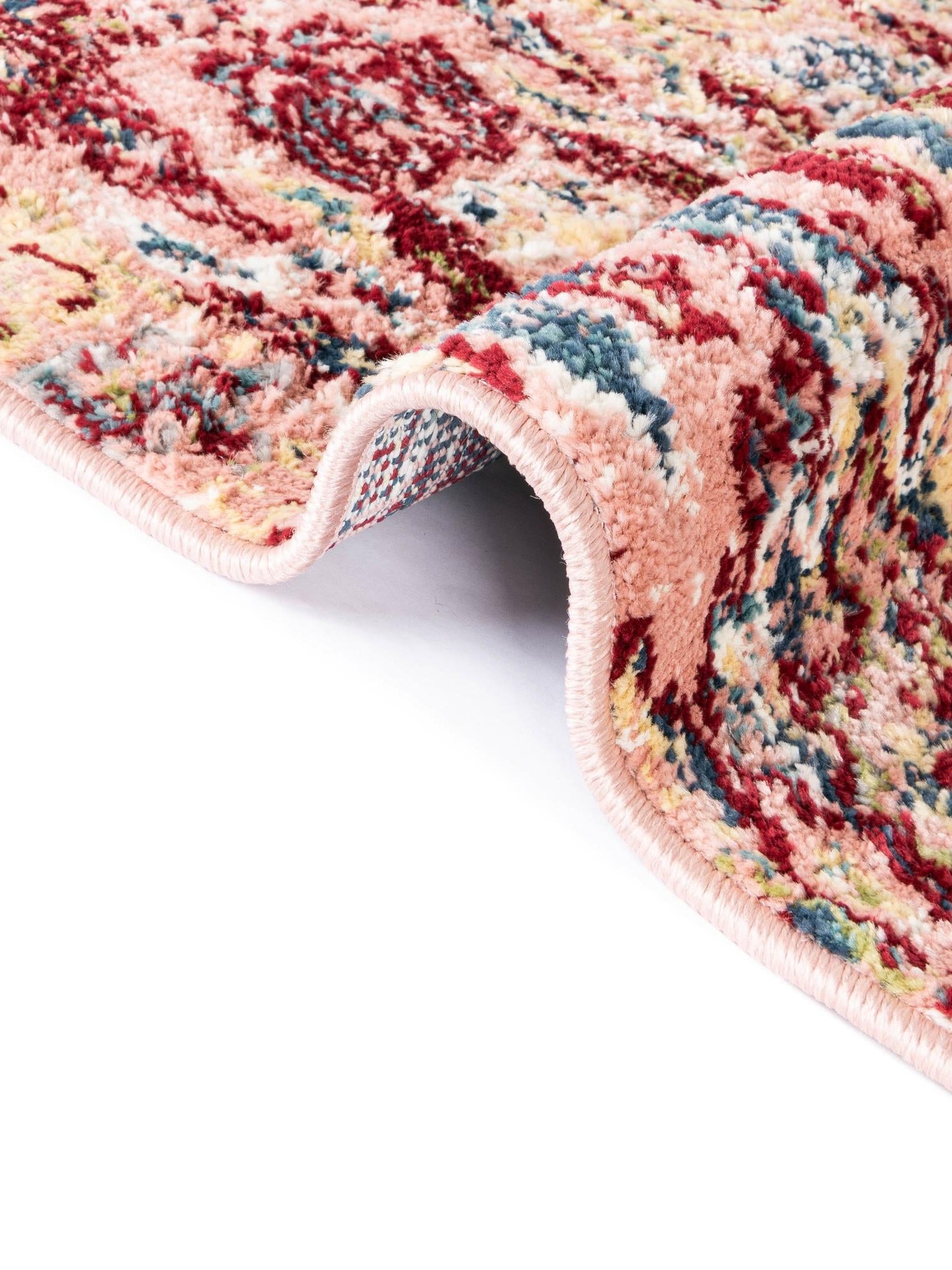 Pink 9' x 12' Sumter Rectangle Area Rug Contemporary Durable Easy Clean Carpet for Bedrooms, Living Areas, Dining, Office, Dorms for Sale at Rug Engine