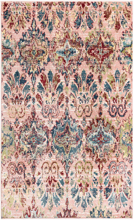 Pink 5' 1 x 8' Sumter Rectangle Area Rug Contemporary Durable Easy Clean Carpet for Bedrooms, Living Areas, Dining, Office, Dorms for Sale at Rug Engine