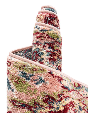 Pink 5' 1 x 5' 1 Sumter Round Area Rug Contemporary Durable Easy Clean Carpet for Bedrooms, Living Areas, Dining, Office, Dorms for Sale at Rug Engine