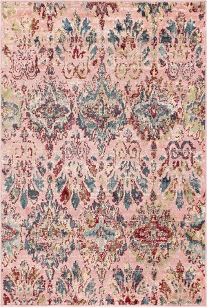 Pink 4' 1 x 6' 1 Sumter Rectangle Area Rug Contemporary Durable Easy Clean Carpet for Bedrooms, Living Areas, Dining, Office, Dorms for Sale at Rug Engine