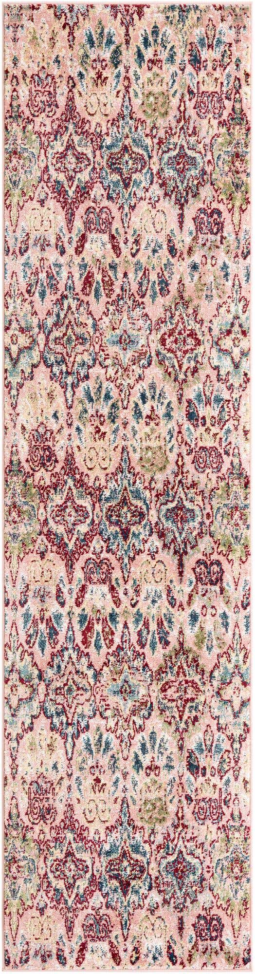 Pink 2' 7 x 10' Sumter Runner Area Rug Contemporary Durable Easy Clean Carpet for Bedrooms, Living Areas, Dining, Office, Dorms for Sale at Rug Engine