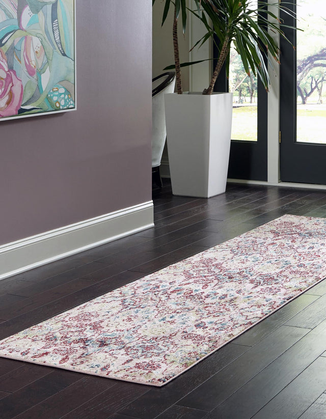 Pink 2' x 6' 1 Sumter Runner Area Rug Contemporary Durable Easy Clean Carpet for Bedrooms, Living Areas, Dining, Office, Dorms for Sale at Rug Engine