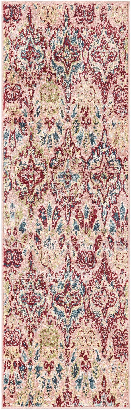 Pink 2' x 6' 1 Sumter Runner Area Rug Contemporary Durable Easy Clean Carpet for Bedrooms, Living Areas, Dining, Office, Dorms for Sale at Rug Engine